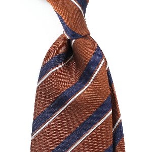 Regimental Silk Necktie_Bronze Orange