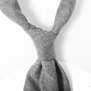 Wool_Gray Stripe Flannel Tie