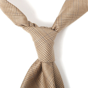 Wool_Yellow Brown Glencheck Tie
