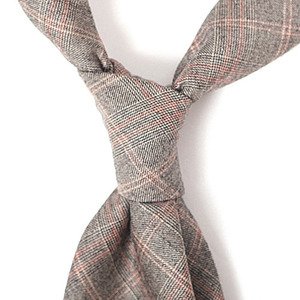 Cashmere&amp;Wool_Brown&amp;Orange Glencheck Tie